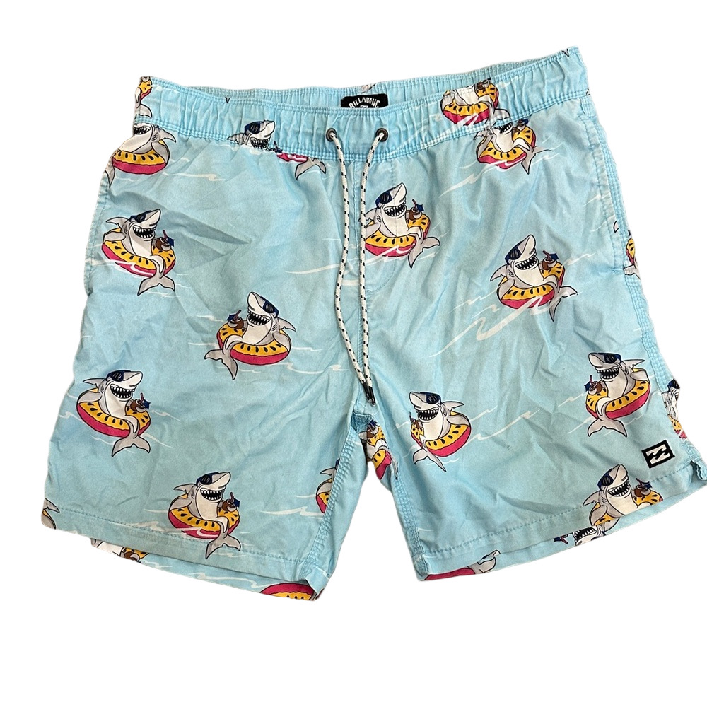 Billabong Men's Shark Print Swim Shorts Size L
